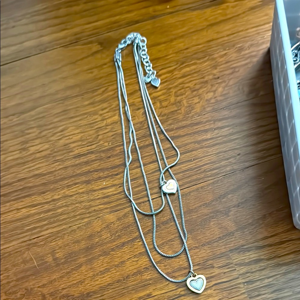 Silver Heart Pendant Necklace- Brighton